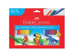 Canetinha Hidrográfica 24 Cores Faber-Castell