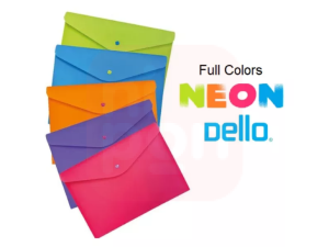 Pasta C/ Botão Horizontal Envelope A4 Full Color Laranja