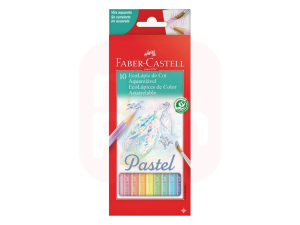 Lápis de Cor 10 Cores Pastel Aquarelável – Faber-Castell 