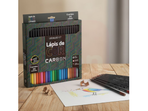 Lápis De Cor Carbon Line 24 Cores Redondo - Leo&leo